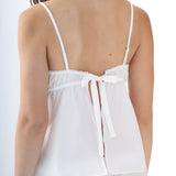 The Babydoll Cami: White Cotton Voile