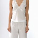 The Bermuda Short: White Cotton Voile
