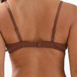Brown bra on a white background