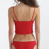 The Cami: Cherry Red Pointelle