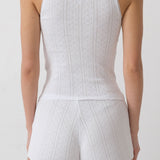 The Scoop Tank: White Pointelle