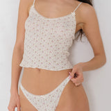 The Thong: 3-Pack Black, English Rose, White Pointelle
