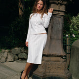 The Slip Skirt: White Pointelle
