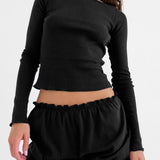 The Bateau: Black Pointelle