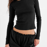 The Bloomer: Black Pointelle