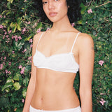 The Balconette: White Pointelle