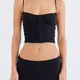 The Corselette: Black Pointelle