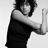 The Baby Tee: Black Cotton Jersey