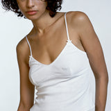 The Bralette Tank: White Cotton Jersey