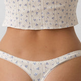 The Thong: Blue Fields Pointelle