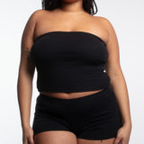 The Tube Top: Black Cotton Jersey