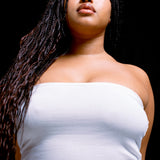 The Tube Top: White Cotton Jersey
