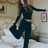 The Pant: Black Cotton Jersey