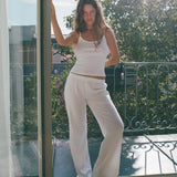 The Pant: White Cotton Jersey
