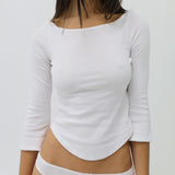 The Rina Long Sleeve: 2-Pack Baby Pink & White Cotton Jersey