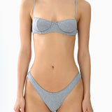 Gray underwear set on a white background