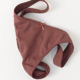 Brown thong a white background
