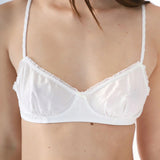 The Voile Bra: White Cotton Voile
